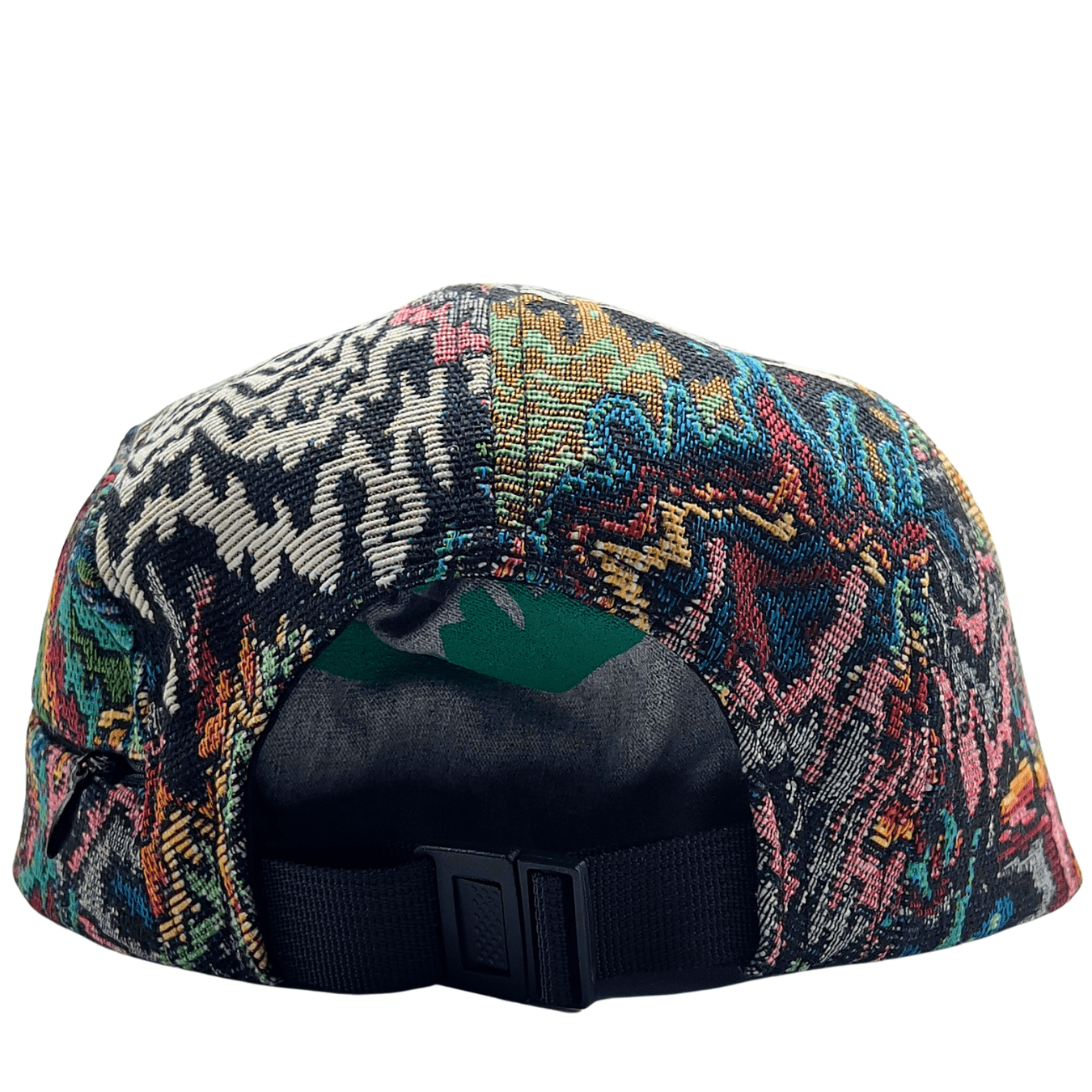 Zippered Surrealism 5 - Panel Hat in white and mint - State Of Flux - State Of Flux