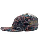 Zippered Surrealism 5 - Panel Hat in white and mint - State Of Flux - State Of Flux